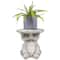 Elephant Outdoor Garden Plant Stand - 12.25" - Gray